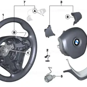 Comandă acum Capac volan perlat crom - BMW