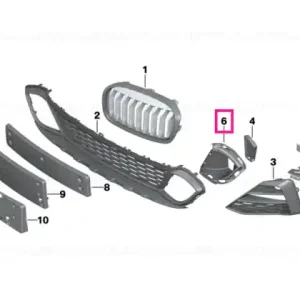 Calitate înaltă Adapter, brake-air duct, front right -M- - BMW
