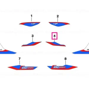 Decor side section top right RED/BLUE/WHITE - BMW Motorrad Reducere extra