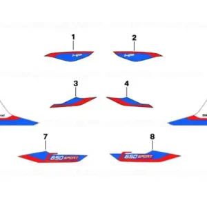 Mai ieftin Decor fairing side panel, right RED/BLUE/WHITE - BMW Motorrad