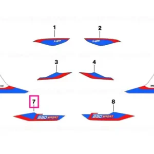 Ofertă specială Decor tail cowling left RED/BLUE/WHITE - BMW Motorrad