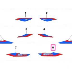 Cumpărături sigure Decor tail cowling right RED/BLUE/WHITE - BMW Motorrad