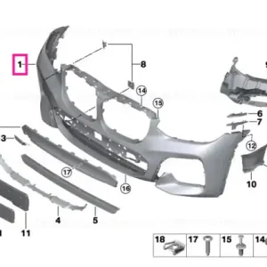 Capac trim bara protectie fata M SPORT X - BMW Cel mai bun preț