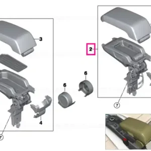 Centre arm rest CARUMGRAU - BMW Preț redus