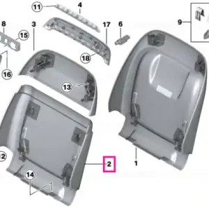 Rear section, Comfort seat, lower MOKKA - BMW Popular