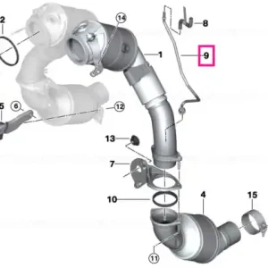 Calitate înaltă Pressure line petrol particulate filter CYL.5-8 - BMW