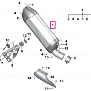 Rear silencer - BMW Motorrad Retur ușor