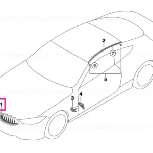Vezi acum Grila fata BMW Seria 8 G14 G15 G16 - Shadow-Line (Negru lucios) - ICAM