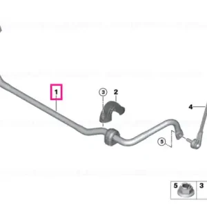 Stabilizer front with rubber mounting S39 - BMW Ofertă limitată
