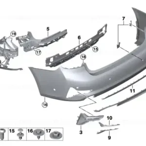 Reducere Panel, bumper, primed, rear SPORT PDC/PMA - BMW