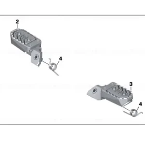 Preț mic Set footrests adjustable black SALES PACKAGING - BMW Motorrad
