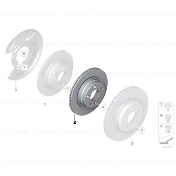 Brake disc, lightweight, ventilated 345X24 - BMW Comandă acum