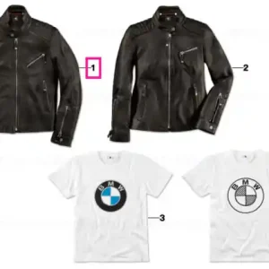 BMW leather jacket men BLACK, L Preț promoțional