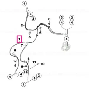 Livrare expres Brake line, front brake circuit - BMW Motorrad