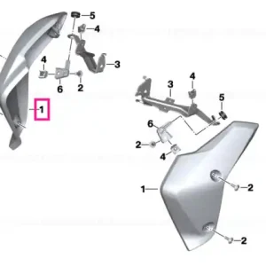 Radiator cowl stainless steel, right - BMW Motorrad Preț promoțional