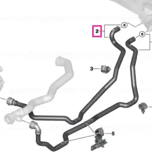 Coolant hose, return - BMW Retur gratuit