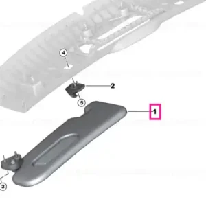Sun visor with label, right SCHWARZ - BMW - Mini Comandă acum