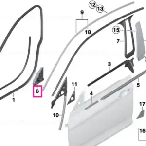 Corner moulding, left BASIS - BMW Popular