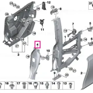 Shroud panel, B-pillar, right - BMW Ultima șansă