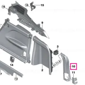 Capac, partea inferioara coloana D, dreapta SCHWARZ - BMW Comandă acum