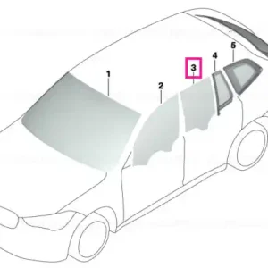 Side window, door, left rear - BMW Preț redus