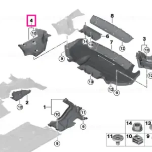 Underbody panelling, rear right - BMW Disponibil imediat