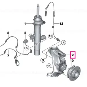 Swivel bearing, camber correction, right +30MIN - BMW Disponibil imediat