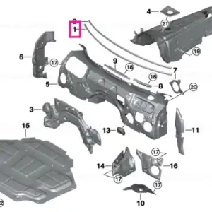 Retur gratuit Sound insulation windshield L=1377MM - BMW