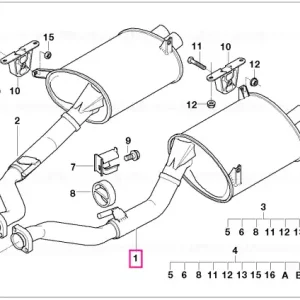 Reducere Rear silencer, left - BMW