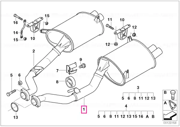 Reducere Rear silencer, left - BMW