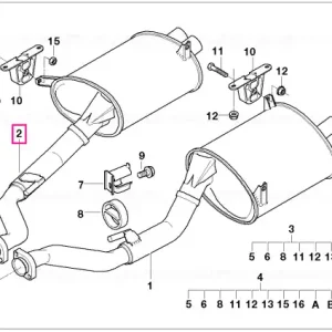 Rear silencer, right - BMW Reduceri