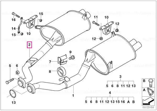 Rear silencer, right - BMW Reduceri