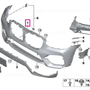 Capac trim bara fata grunduit LUXURY PMA+ICAM - BMW Chilipir