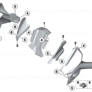 Wind deflector, left - BMW Motorrad Plată sigură