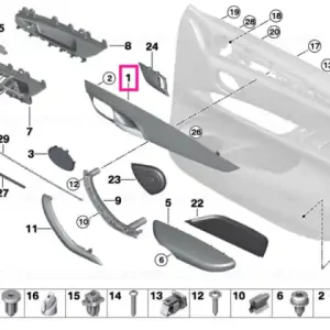 Decorative strip, right ALU TRACE - BMW Popular