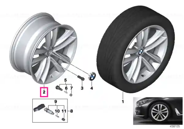 Retur gratuit Janta aliaj usor - Double Spoke 630 - Gri (OrbitGrey) - 9,5JX19 ET:39 - BMW Seria 6 G32 GT, Seria 7 G11 G12