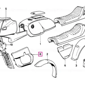 Panou motor stânga HELLSILBER - BMW Motorrad Ofertă specială