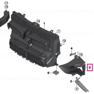 Retur gratuit Air duct, exterior radiator, left - BMW