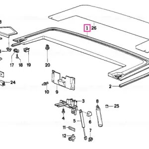 Ultima șansă Folding top compartment lid UNBEZOGEN - BMW