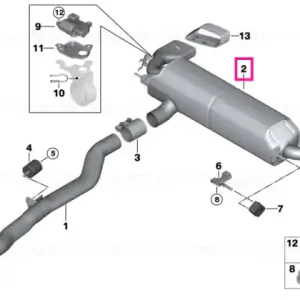 Reducere Rear silencer with exhaust flap - BMW