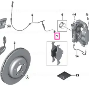 Set placute frana, punte fata, fara azbest - BMW Seria 2 G42, Seria 3 G20 G21, Seria 4 G22 G23 G26, Seria 5 G30, i4 G26, iX3 G08, X3 G01, X4 G02, X5 G05 G18, X6 G06 Transport gratuit