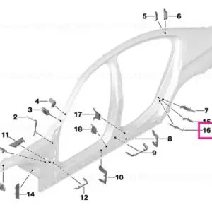 Shaped part, wheel arch, outer right - BMW Transport gratuit