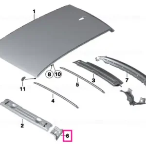 Right upper apron reinforcement - BMW Disponibil imediat