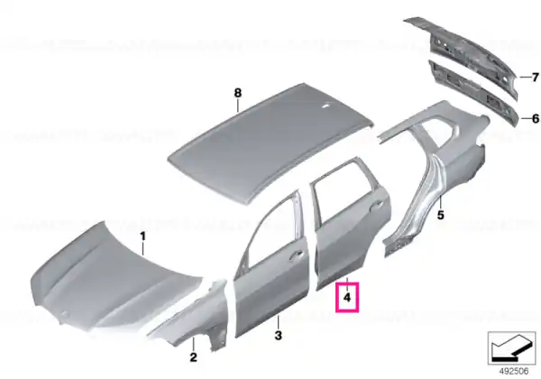 Reducere de preț Door, rear left - BMW
