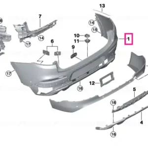 Cumpără acum Panel, bumper, primed, rear X-LINE+ICAM+PMA - BMW