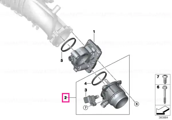 Charge air tube - BMW Reduceri