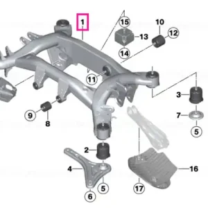 Retur ușor Rear axle carrier - BMW