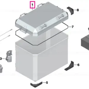 Aluminum case lid black - BMW Motorrad Plată securizată