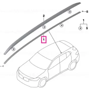 Roof moulding prime-coated left - BMW Cumpărături sigure