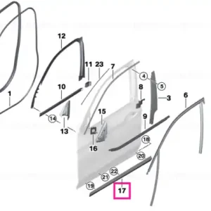 Reducere Moulding door front right LUXURY-LINE - BMW